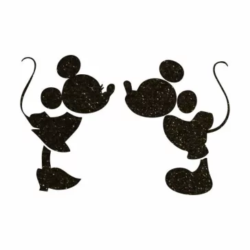   5x5 cm-es Csillámtetoválás sablon - Mickey és Minnie mouse 283