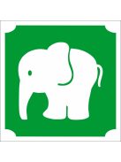 Bébi kis elefánt csillámtetoválás sablon – öntapadós háromrétegű festősablon a gyártótól.