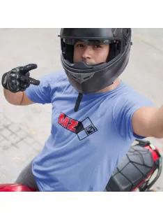 Kereknyakú póló, MZ logó, IFA motoros minta, nosztalgia motoros póló, veterán motor