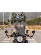 Kereknyakú póló, MZ logó, IFA motoros minta, nosztalgia motoros póló, veterán motor
