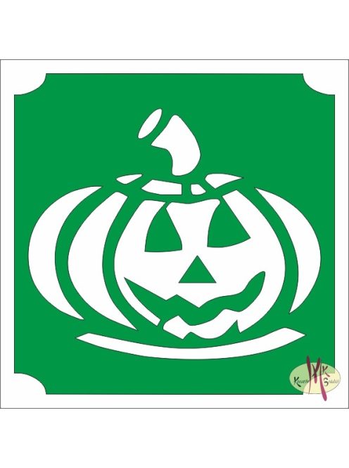 5x5 cm-es Csillám tetoválás sablon - Halloween tök 295