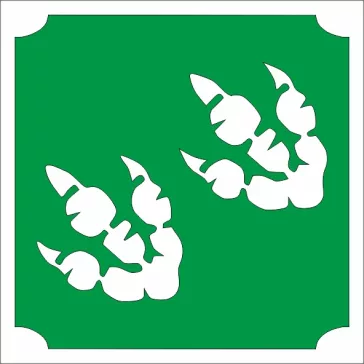 5x5 cm-es Csillámtetoválás sablon - Dino lábnyom