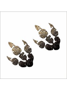 5x5 cm-es Csillámtetoválás sablon - Dino lábnyom