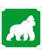 KiviArt 5x5 cm-es Csillámtetoválás sablon -  gorilla minta.