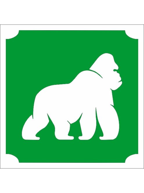 KiviArt 5x5 cm-es Csillámtetoválás sablon -  gorilla minta.