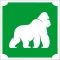 KiviArt 5x5 cm-es Csillámtetoválás sablon -  gorilla minta.