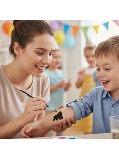 KiviArt 5x5 cm-es Csillámtetoválás sablon -  gorilla minta.