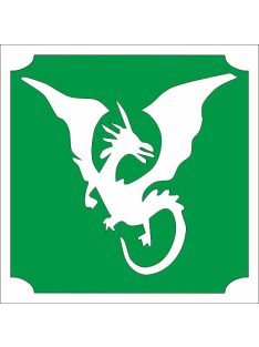 5x5 cm-es Csillámtetoválás sablon -  Sárkány 304