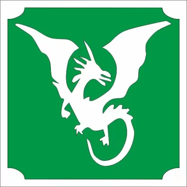   KiviArt 5x5 cm-es Csillámtetoválás sablon -  Sárkány 304