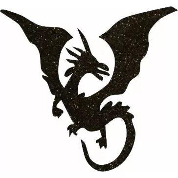   KiviArt 5x5 cm-es Csillámtetoválás sablon -  Sárkány 304