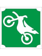 KiviArt 5x5 cm-es Csillámtetoválás -  Krossz motor sablon mintával.