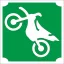 KiviArt 5x5 cm-es Csillámtetoválás -  Krossz motor sablon mintával.