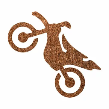 KiviArt 5x5 cm-es Csillámtetoválás -  Krossz motor sablon mintával.