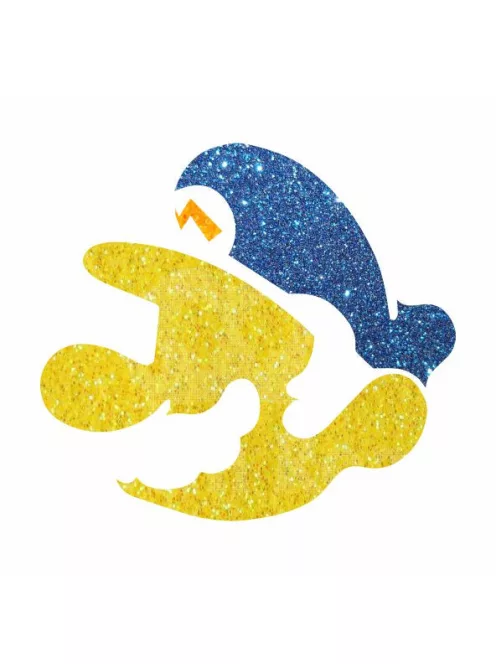 5x5 cm-es Csillám tetoválás sablon - Super Mario 311