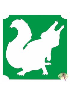 5x5 cm-es Csillámtetoválás sablon - Mókus 313