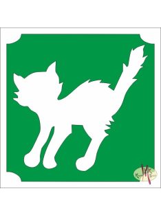 5x5 cm-es Csillámtetoválás sablon - Cica 319