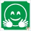 5x5 cm-es Csillám tetoválás sablon -Emoji, Smile 321