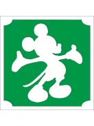 5x5 cm-es Csillám tetoválás sablon - Mickey egér 322