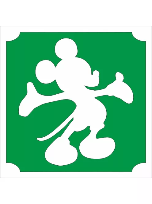 5x5 cm-es Csillám tetoválás sablon - Mickey egér 322