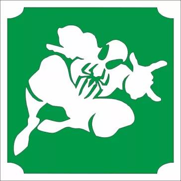 5x5 cm-es Csillám tetoválás sablon - Pókember 324