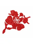 5x5 cm-es Csillám tetoválás sablon - Pókember 324