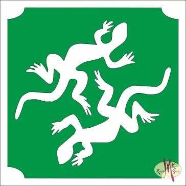 5x5 cm-es Csillámtetoválás sablon - Gyíkok 335