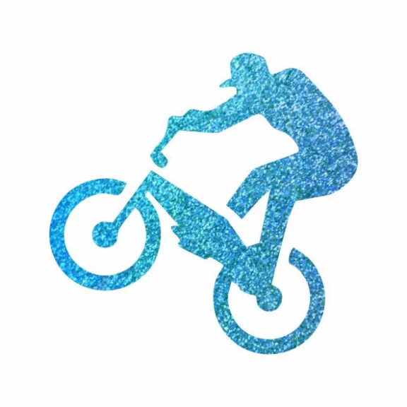 KiviArt Csillám tetoválás sablon - BMX biciklis minta.