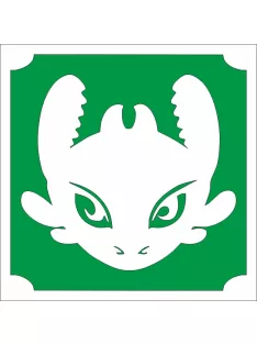   5x5 cm-es Csillámtetoválás sablon - Így neveld a sárkányodat 344