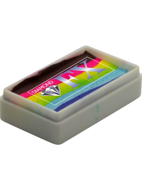 Diamond FX Bright Rainbow csíkos arcfesték 28g, professzionális "one stroke" festék, klasszikus szivárvány színek, fesztivál és szivárvány festés, bőrbarát, vízbázisú