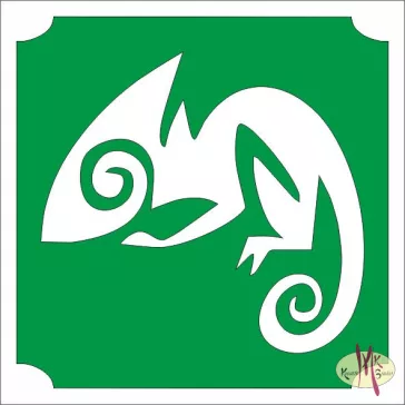 5x5 cm-es Csillámtetoválás sablon -Gekko 