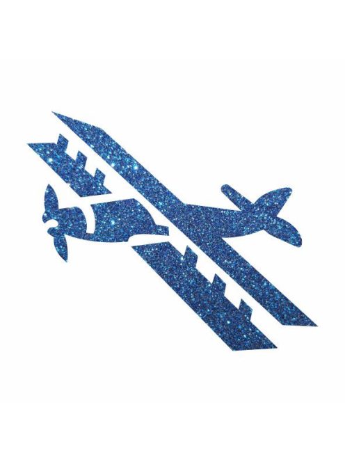 5x5 cm-es Csillám tetoválás sablon - Repülőgép 350