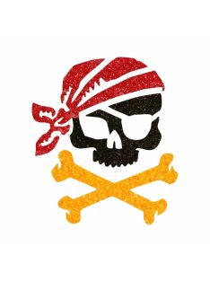 KiviArt csillamtetovalas sablon kalóz mintával.