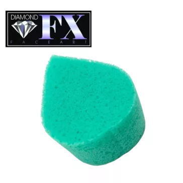 Zöld Diamond FX Petal formázott arcfestő szivacs