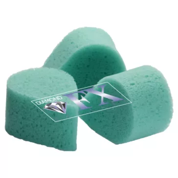 Zöld Diamond FX Petal formázott arcfestő szivacs
