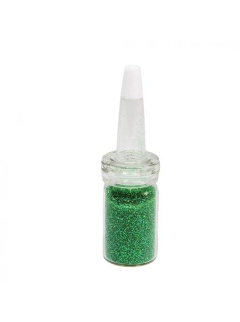 Csillámpor csőrös üvegben - Világoszöld 7 ml