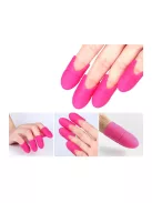 5 db szilikon klip a gél, akril és hibrid körömlakk otthoni eltávolításához.