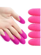 5 db szilikon klip a gél, akril és hibrid körömlakk otthoni eltávolításához.