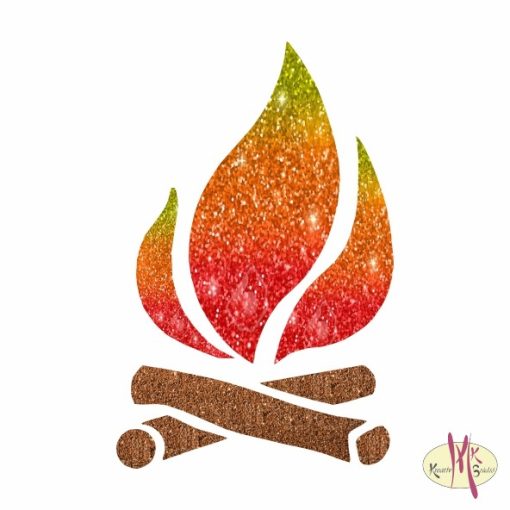 5x5 cm-es Csillám tetoválás sablon - Tábor tűz 383