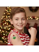 Grincs alakú csillám tetoválás sablon karácsonyi testfestéshez