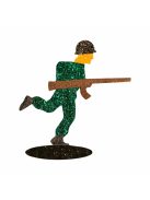 KiviArt Csillámtetoválás sablon játék katona mintával.