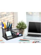 fém íróasztali rendszerező 3 rekeszes hálós fekete