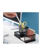 fém íróasztali rendszerező 3 rekeszes hálós fekete