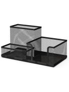 fém íróasztali rendszerező 3 rekeszes hálós fekete