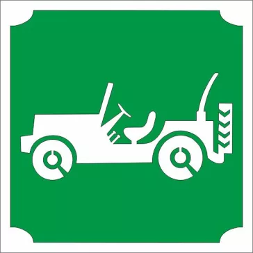 KviArt 5x5 cm-es Csillám tetoválás sablon - Jeep mintával.
