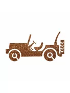 KviArt 5x5 cm-es Csillám tetoválás sablon - Jeep mintával.