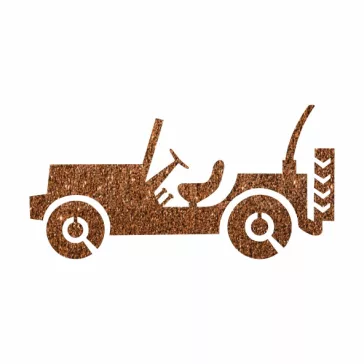 KviArt 5x5 cm-es Csillám tetoválás sablon - Jeep mintával.