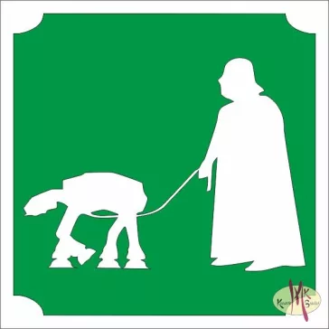 5x5 cm-es Csillámtetoválás sablon - Star Wars 396