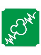 5x5 cm-es Csillámtetoválás sablon - Mickey mouse 397