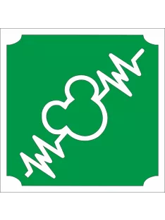 5x5 cm-es Csillámtetoválás sablon - Mickey mouse 397