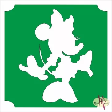 5x5 cm-es Csillámtetoválás sablon - Minnie mouse 403